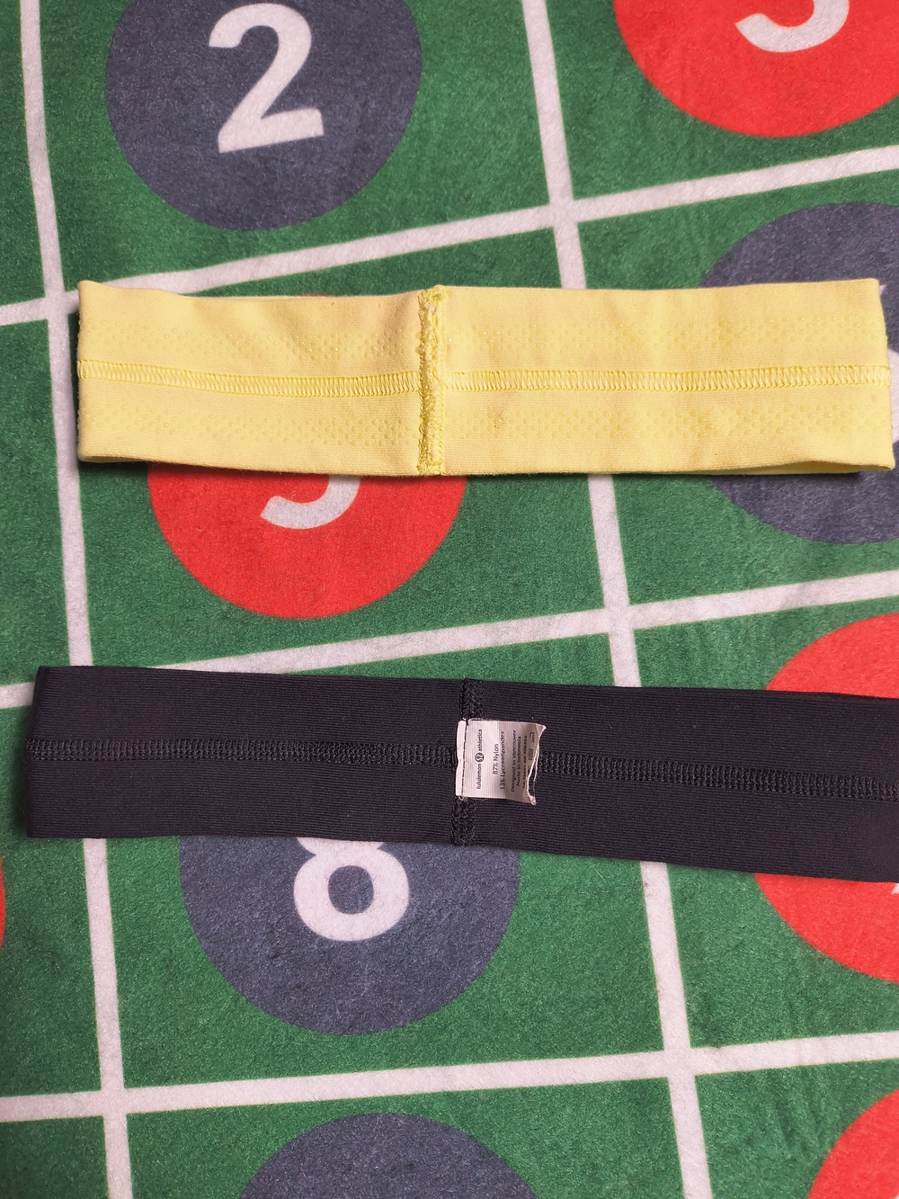 Lululemon Athletica Headbands 2 Pack Black Yellow Grippy Workout Hair Bands - Picture 4 of 11